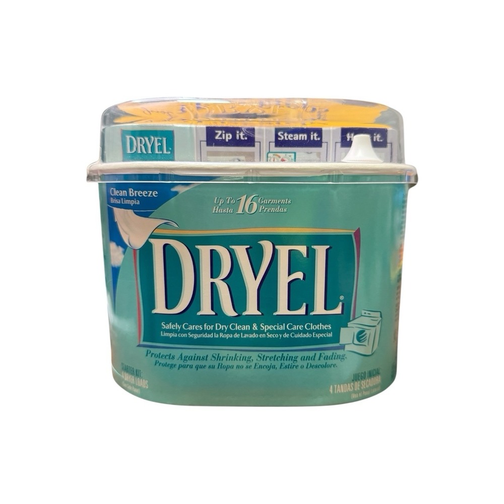 Dryel At Home Dry Cleaning Starter Kit 16 Garments Sealed 4 Loads Clean Breeze